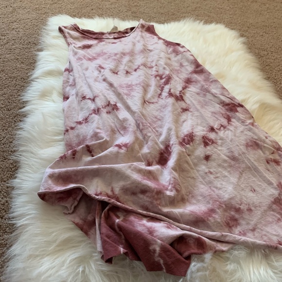 Pink tie dye asymmetrical tunic or mini dress - Picture 4 of 8